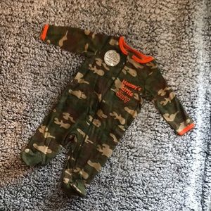 Camo zipper footed sleeper